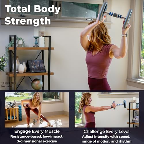 TeeterBell Multi-Grip Weight & Workout App - Dumbbell, Kettlebell & Medicine Ball All-in-one, Low-Impact Cardio and Toning for Functional Fitness - style: 10lb TeeterBell