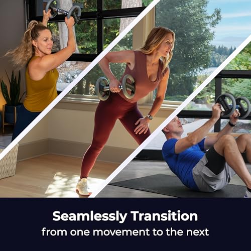 TeeterBell Multi-Grip Weight & Workout App - Dumbbell, Kettlebell & Medicine Ball All-in-one, Low-Impact Cardio and Toning for Functional Fitness - style: 10lb TeeterBell