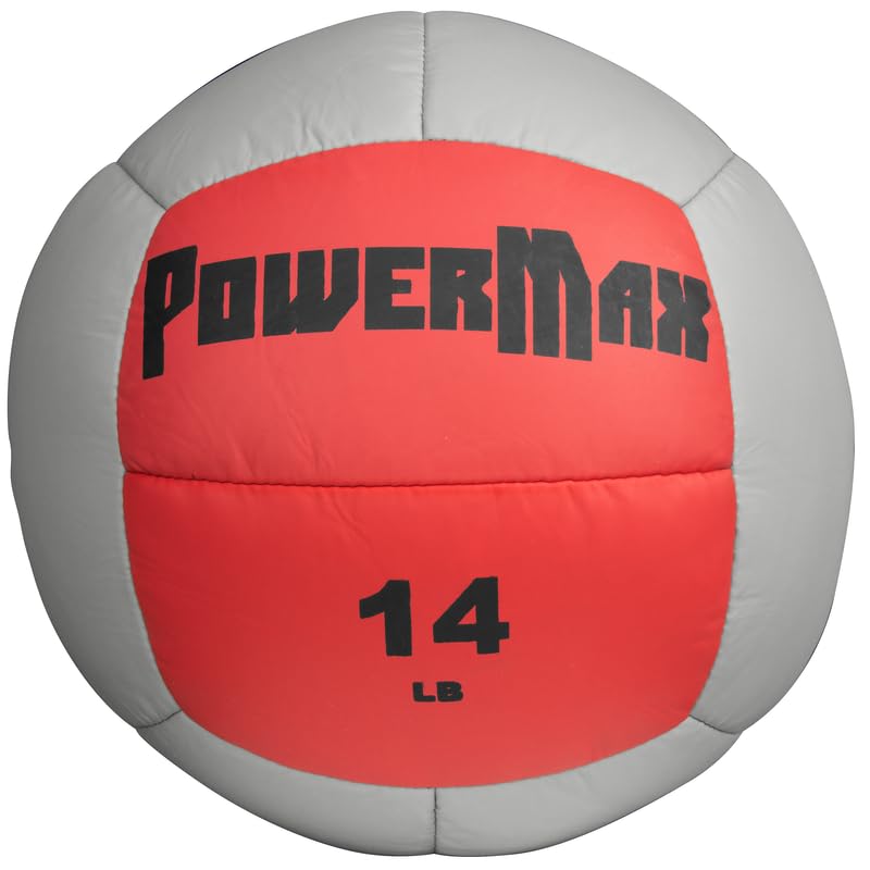 Gill Athletics PowerMax Soft Shelled Medicine Ball - Weighted Workout Ball, 14 Inch Diameter Med Ball, Medicine Balls for Exercise, Wall Ball for Strength Training - style: 14 LB