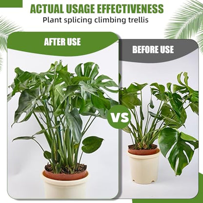 Stackable Monstera Plant Support Stakes,Stackable Indoor/Outdoor Support Pole with Clamps,Climbing Plant Support Structures Plant Holder Stick Moss Pole for Support Tall Potted Plants (set2)