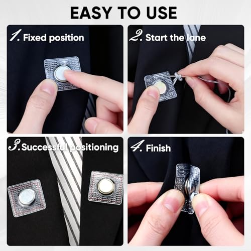 Piopiocoing 64 Pcs 1.18 Inch Hidden Magnetic Snaps，32 Pairs PVC Hidden Sew Invisible Magnetic Snap Clothing Clasp DIY Craft Sewing Tools Fastener Snaps Buttons for Purses