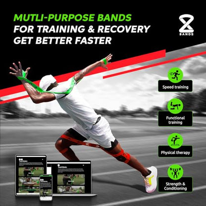 Two8 Bandz Fabric Resistance Bands with Handles and AI Coaching App | Multi-Loop Workout Band for Stretching, Mobility, and Strength Training, Adjustable Resistance Bands for Working Out