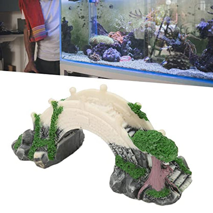Aquarium Arch Bridge Decoration Hand Craft Resin Landscaping for Fish Tank Ornaments Suitable Aquariums Fountains