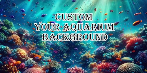 Custom Aquarium Background Photo Backdrop Personalized Fish Tank Backdrop Upload Picture Terrarium Reptile Habitat Hideout Underwater Aquarium 60X24IN with 8 EVA Double-Sided Tape - size: 60 x 24 in