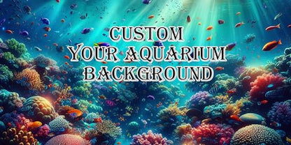 Custom Aquarium Background Photo Backdrop Personalized Fish Tank Backdrop Upload Picture Terrarium Reptile Habitat Hideout Underwater Aquarium 36X24IN with 8 EVA Double-Sided Tape - size: 36 x 24 in
