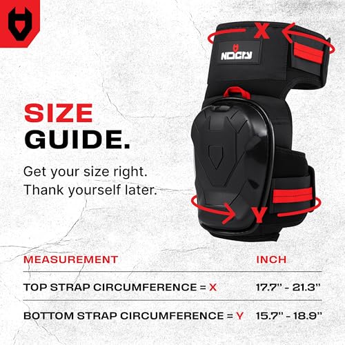 NoCry Professional Work Knee Pads for Men Construction with Ankle Support and Heavy Duty Anti-Slip Cap — Foam Cushion and Extra Thick Gel Padding — Reinforced Thigh & Shin Straps - style: Improved