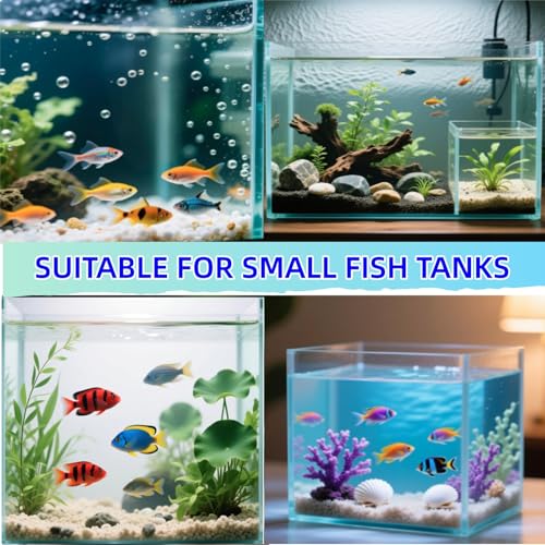 AQUANEAT Aquarium Air Stone Disc, 2 Inch Nano Bubble Stone Kit Quiet Dissolved Oxygen Diffuser with Accessories tubing and valves for Small Fish Tank - size: 2 inch