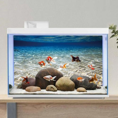 AWERT 36x20 inches Ocean Floor Aquarium Background Underwater Fish Tank Background Undersea Theme Aquarium Background | AWERT Undersea Theme Aquarium Background - size: 36x20in/90x50cm