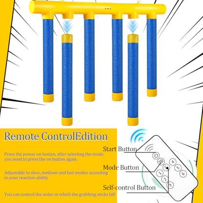 ATG Reflex Drop Sticks Challenge Game with Remote Control - 3 Adjustable Speed Modes Hand-Eye Coordination & Reaction Training Toy, Fun Catch Falling Sticks Game for Kids, Adults