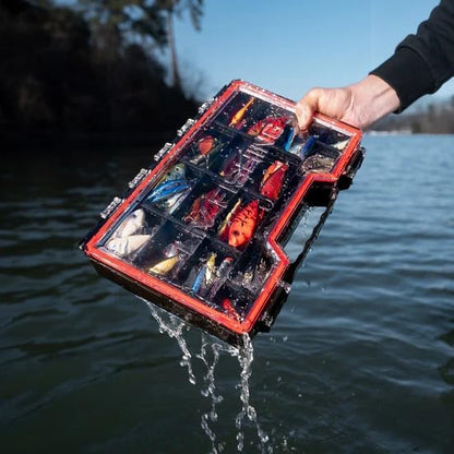LIV Fishing Bait Bunker 3700 Tackle Box - Waterproof, Locking Dividers
