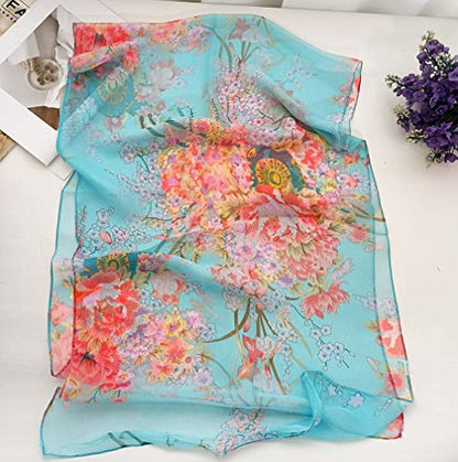 Acotavie Scarfs for Women Lightweight Fashion Scarves Print Floral Pattern Scarf Shawl Wraps - color: A12
