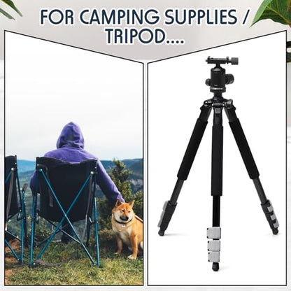 3 Pcs Tripod Carrying Case Bag Water Resistant Durable Lightweight Multifunctional Tripod Carrying Case with Heavy Duty Suit for Tent, Fishing Pole, Lights, Speakers, Cameras(Black,28 Inch)