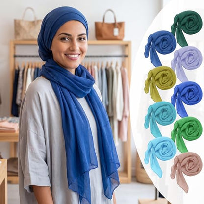 Patelai Women Summer Cotton Scarves Lady Light Soft Long Scarf Linen Beach Shawl Wrap, Candy Color - color: Fresh