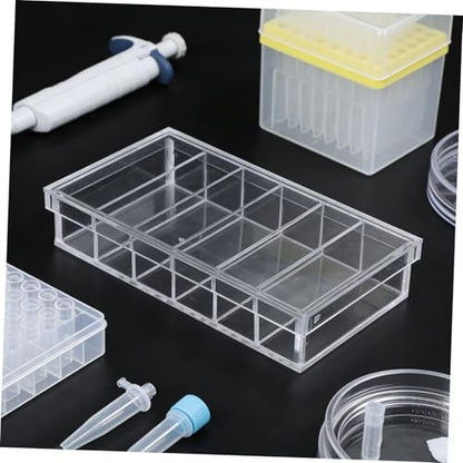 NUOBESTY Acrylic Incubator Box with Lid 6-Compartment Fish Egg Breeding Chamber Aquarium Breeder Box for Laboratory Research and Specimen Observation