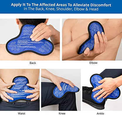 Shoulder Ice Pack for Injuries Reusable: Cold/Hot Therapy Wrap for Rotator Cuff Injuries, Bursitis & Swelling - Gel Ice Pack Reusable Compatible with Suptrust Shoulder Brace for Women and Men