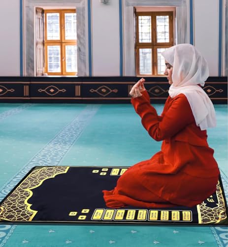 Smart Interactive Prayer Mat V3 – Touch Sensor Quran Recitations Multilingual Portable Foldable Salah Mat - Islamic Audio Prayer Rug for Kids Women Men & Adults