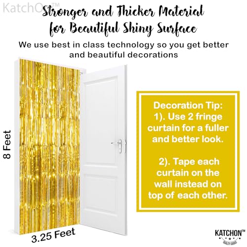 KatchOn, New Years Eve Plates and Napkins Set - Serve 25 Guest | Gold Fringe Curtain Backdrop, Happy New Year Banner | Gold Backdrop, New Years Plates and Napkins and Cups, Happy New Year Decorations