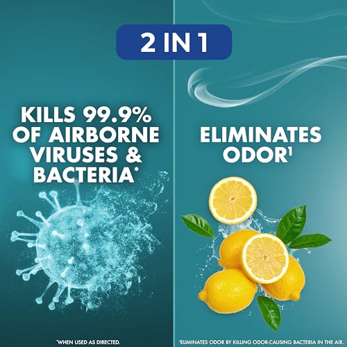 Lysol Air Sanitizer with Bacterial Odor Eliminator for Home & Office, Air Freshener Alternative, Simple Fresh Scent, 10 oz (Pack of 3) - size: 10 Ounce (Pack of 3)