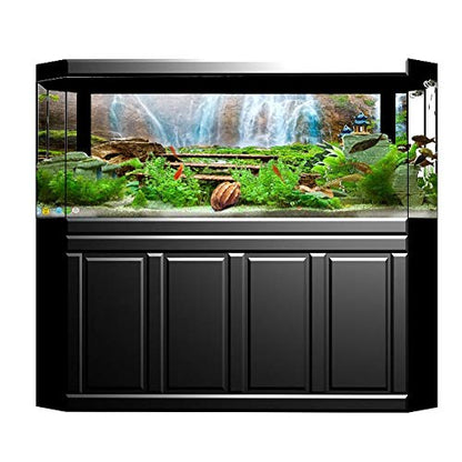 Aquarium Background Sticker, Fish Tank Decorative PVC Sticker, Non - Landscape Image with High Transparency for Aquarium or Fish Tank (122 * 50cm) - size: 122*50cm