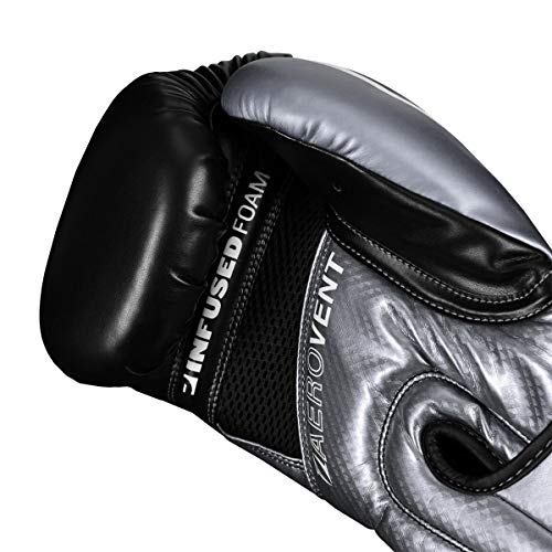 TITLE Boxing Infused Foam Interrogate Training Gloves 2.0 - Boxing Gloves, Boxing Training Gloves, MMA Gloves, Oz Training Gloves, Kickboxing Gloves, Punching Bag Gloves, Sparring Gloves - color: Silver/Black, size: 20 oz