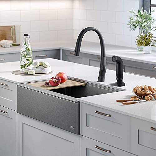 Universal Kitchen Sink Side Sprayer with Quick Side Connector Compatible with Moen Faucet Sprayer Replacement, Kitchen Sink Faucet Sprayer Attachment with Water Hose/Holder, Oil Rubbed Bronze - color: Oil Rubbed Bronze