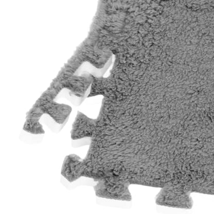 10pcs 30 cm/11.8 in Foam Puzzle Floor Play Mat,Interlocking Carpet Tiles for Home Gym and Fitness Room (Gray) - color: Grey
