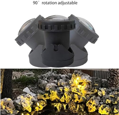 Warm White Pond Lights, 2500K Underwater Pond Light IP68 Waterproof Submersible Fountain Lights for Pond Fountain Waterfall - 2 Lights - size: 2 lights