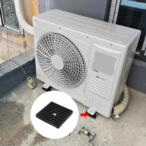 MY MIRONEY 8PCS 3.94” Square Rubber Anti-Vibration Isolator Pads, Air Conditioner Shock Pads for Air Compressor, Air Conditioner Unit, HVAC, Treadmill - style: 3.94” Square