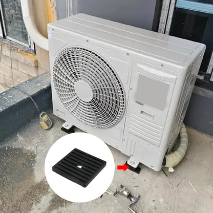 MY MIRONEY 8PCS 3.94” Square Rubber Anti-Vibration Isolator Pads, Air Conditioner Shock Pads for Air Compressor, Air Conditioner Unit, HVAC, Treadmill - style: 3.94” Square