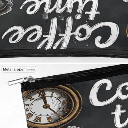 Coffee Time Makeup Bag, Travel Toiletry Organizer, Cosmetic Pouch for Women, Birthday Presents for Mom Girls Women Sisters - color: Coffee Time