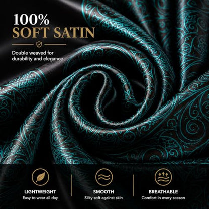 LONDON Women’s Satin Silky Scarf Gift Box Large Lightweight Silky Smooth Shawl Wrap for Hair, Head, Neck or Hijab - color: Yoga Mala - Box