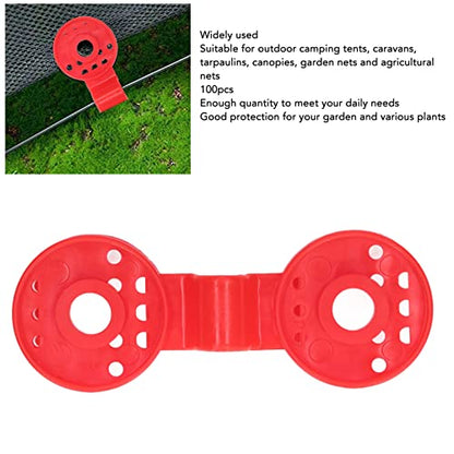 100 Piece Shade Cloth Plastic Clips Mesh Clip,Tarp Clips Shade Cloth Heavy Duty Lock Grip for Sun Shade Net, Anti Bird Netting, Garden Netting, Shade Fabric Accessories - color: Red