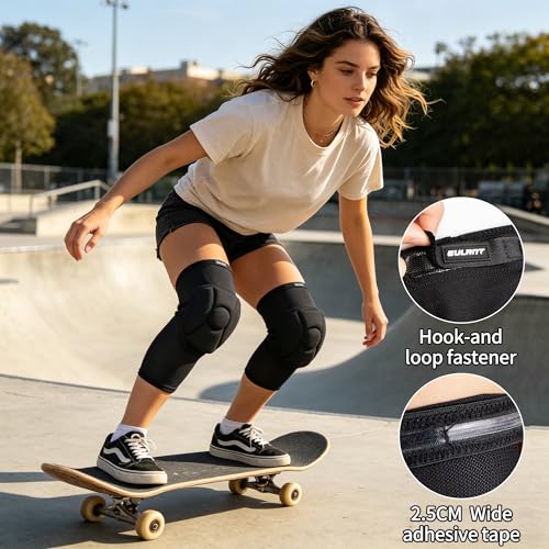 Volleyball Knee Pad for Women Men, Non-Slip and Thickening Anti-Collision Sports Protection Knee Pad, Elastic & Breathable Knee Brace Ideal for Mountain Bike Skateboard Volleyball(Knee Pads,Medium) - size: Knee Pads(Medium)