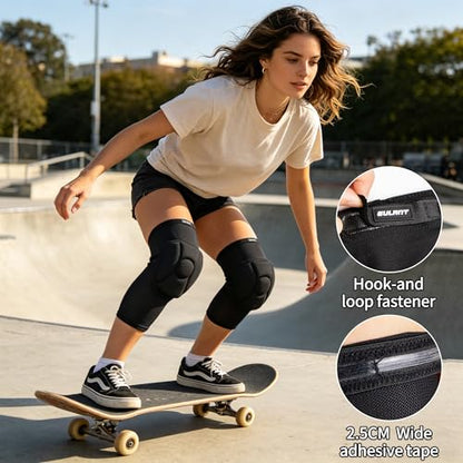 Volleyball Knee Pad for Women Men, Non-Slip and Thickening Anti-Collision Sports Protection Knee Pad, Elastic & Breathable Knee Brace Ideal for Mountain Bike Skateboard Volleyball(Knee Pads,Medium) - size: Knee Pads(Medium)