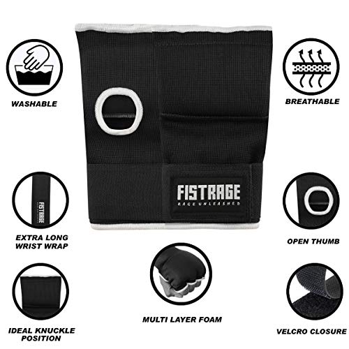 FISTRAGE Speed Ball Boxing Hand Wraps MMA Muay Thai Training Punching Dodge Striking Bag Leather Kit Hanging Swivel Workout Speedball Kicking with Mitt - color: Black, size: Large-X-Large