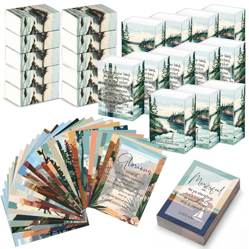 Tinlade 10 Sets Bible Verse Cards, 500 Pcs Christian Scripture with Box - style: Classic