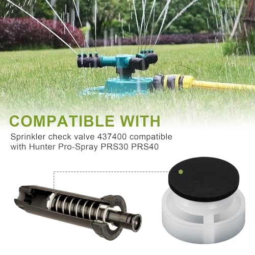 Sprinkler Check Valve 437400 Compatible With Hunter Pro Spray Sprinkler Heads, Prevents Backflow & Protect Water Supply for Hunter Check Valves (2 Sets)
