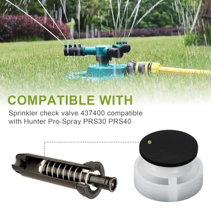 Sprinkler Check Valve 437400 Compatible With Hunter Pro Spray Sprinkler Heads, Prevents Backflow & Protect Water Supply for Hunter Check Valves (2 Sets)