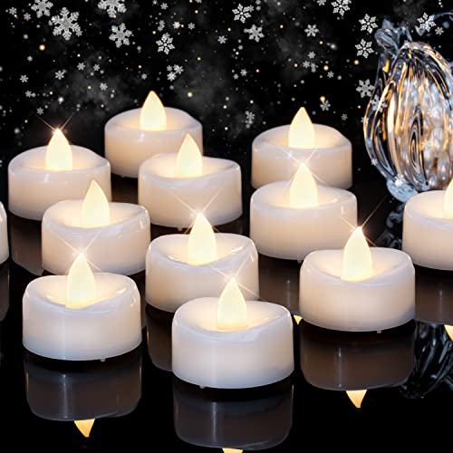 merrynights LED Candles, Tea Lights Candles Battery Operated Bulk, 50-Pack Long-Lasting 200 Hours Flameless Tealight Candles, Realistic Tea Lights for Christmas Halloween Wedding, 1.5'' D X 1.25'' H - color: Warm White, size: 50-Pack