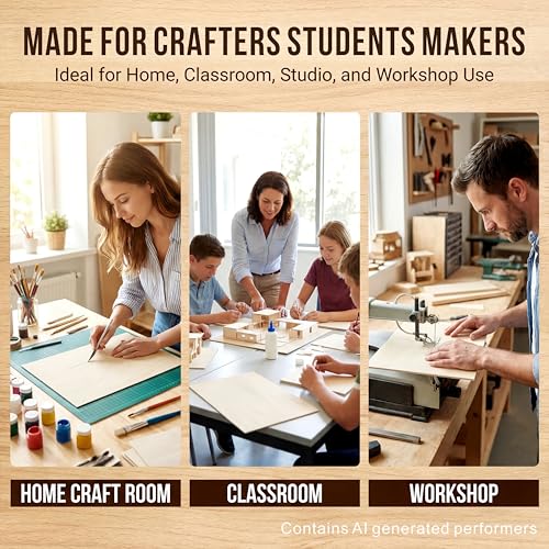 18 Pack Basswood Sheets 1/8" Thickness,Dimension 12"x18" | Unfinished Plywood Smooth,Thickness 3mm Basswood for Laser Cutting,Engraving,Wood Burning,Painting,Model Making,DIY Projects