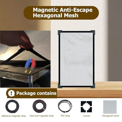 Magnetic Aquarium Anti-Jumping Mesh Net, Aquarium Lid Fish Tank Top Cover Hood Jump Cover, Adjustable DIY Mesh Lid of for Fish Tank - size: 50x50cm