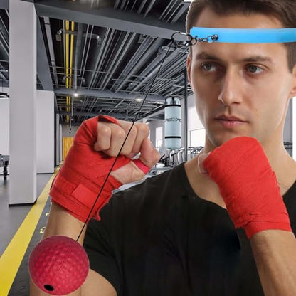 Boxing Reflex Ball Adjustable Band Training Toy | Head Ball Boxing Headband for Christmas Stocking Boy Kids Teens Adults Men Youth