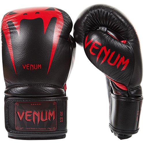 Venum Giant 3.0 Boxing Gloves - Nappa Leather - color: Black/Red, size: 14 oz