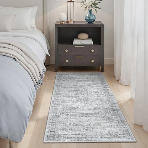 Soalmost 2x4 Washable Rugs for Kitchen, Entryway, Small Area Rug Grey - color: Grey, size: 2' x 4' (Rectangular)