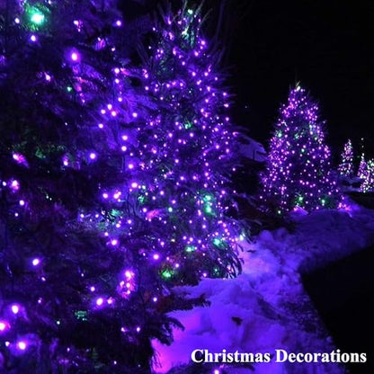 33ft Black Wire 100 LED Purple Fairy String Lights for Glow Halloween Party - color: Purple, size: 1 Pack(33 Ft Black Wire)