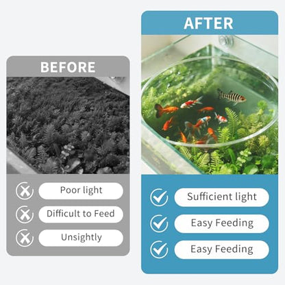 Aquarium Floating Plant Corral Kit for Separating Fish and Floating Aquarium Plants with Lightweight Thin Silicone Tube Height Adjustable Floating Plant Barrier Universal Fit for All Aquariums