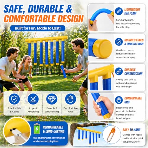 Reflex Drop Sticks Game,Reaction Time Training & Hand Speed Challenge Game with 3 Speed Adjustable,Catch Falling Stick Drop Game Challenge for Adult