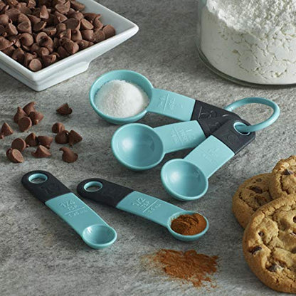 KitchenAid Measuring Spoons, Set Of 5, Aqua Sky (Pack of 12) - size: Set Of 5 (Pack of 12)