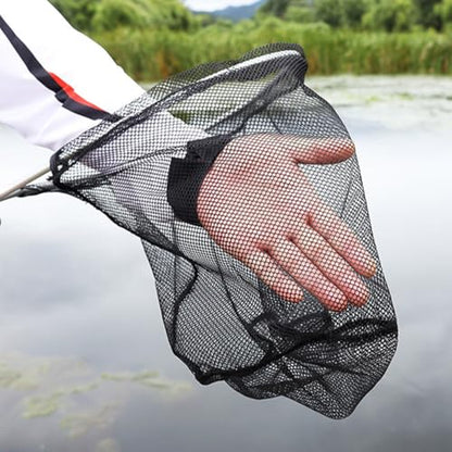 BESPORTBLE Portable Wear-Resist Fishing Net Basket Soft Mesh Lightweight Handheld for Outdoor Fishing and Diving Fish Gear