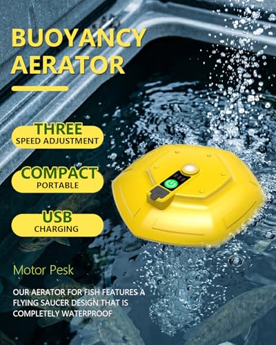 Aerator for Fish Live Minnows Bucket Bait with Fishing Floats Tank Air Bubbler Rechargeable Floating Pump Cooler Basket Portable Well Continuous Oxygen Faucet Tanks Bubble